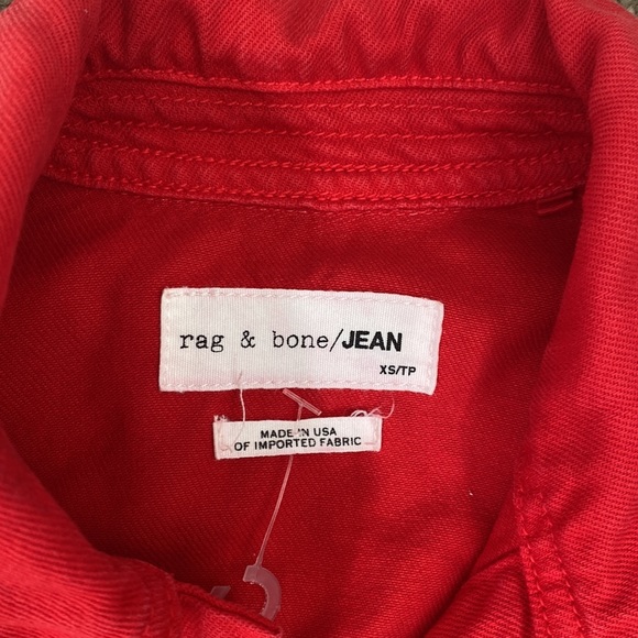 Rag and bone utility red jean jacket - Picture 4 of 4